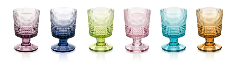 SPEEDY SET 6 GOBLETS ASSORTED COLOURS