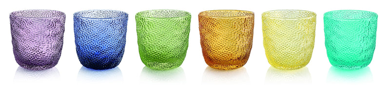 TRICOT SET 6 LIQUEUR GLASSES ASSORTED COLOURS