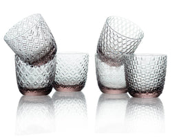 SIXTIES SET OF 6 TUMBLERS ASSORTED TEXTURES
